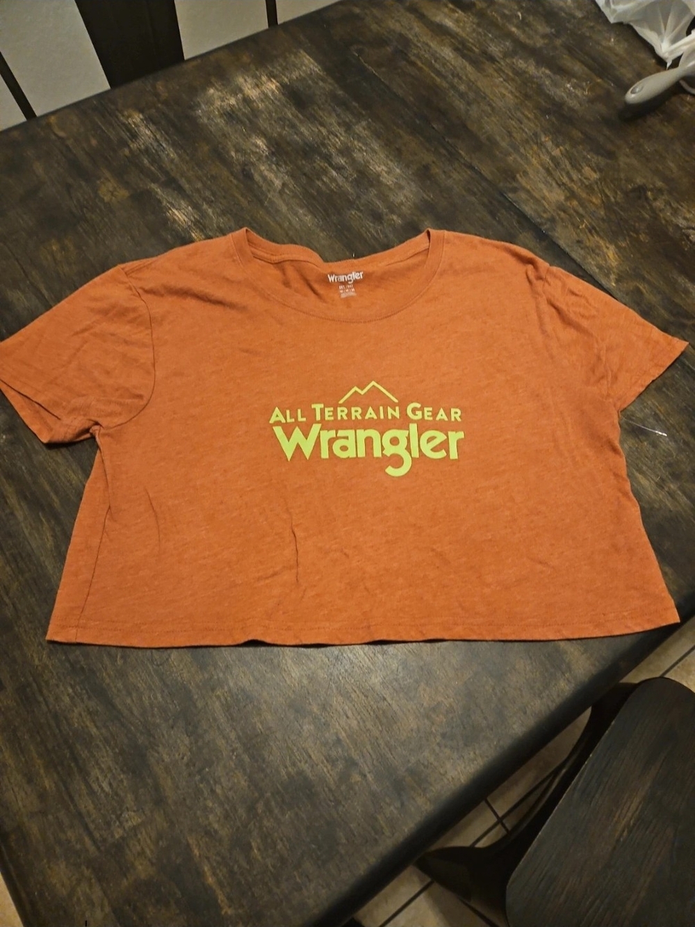 Wrangler Women's All Terrain Gear Orange Crop Tee